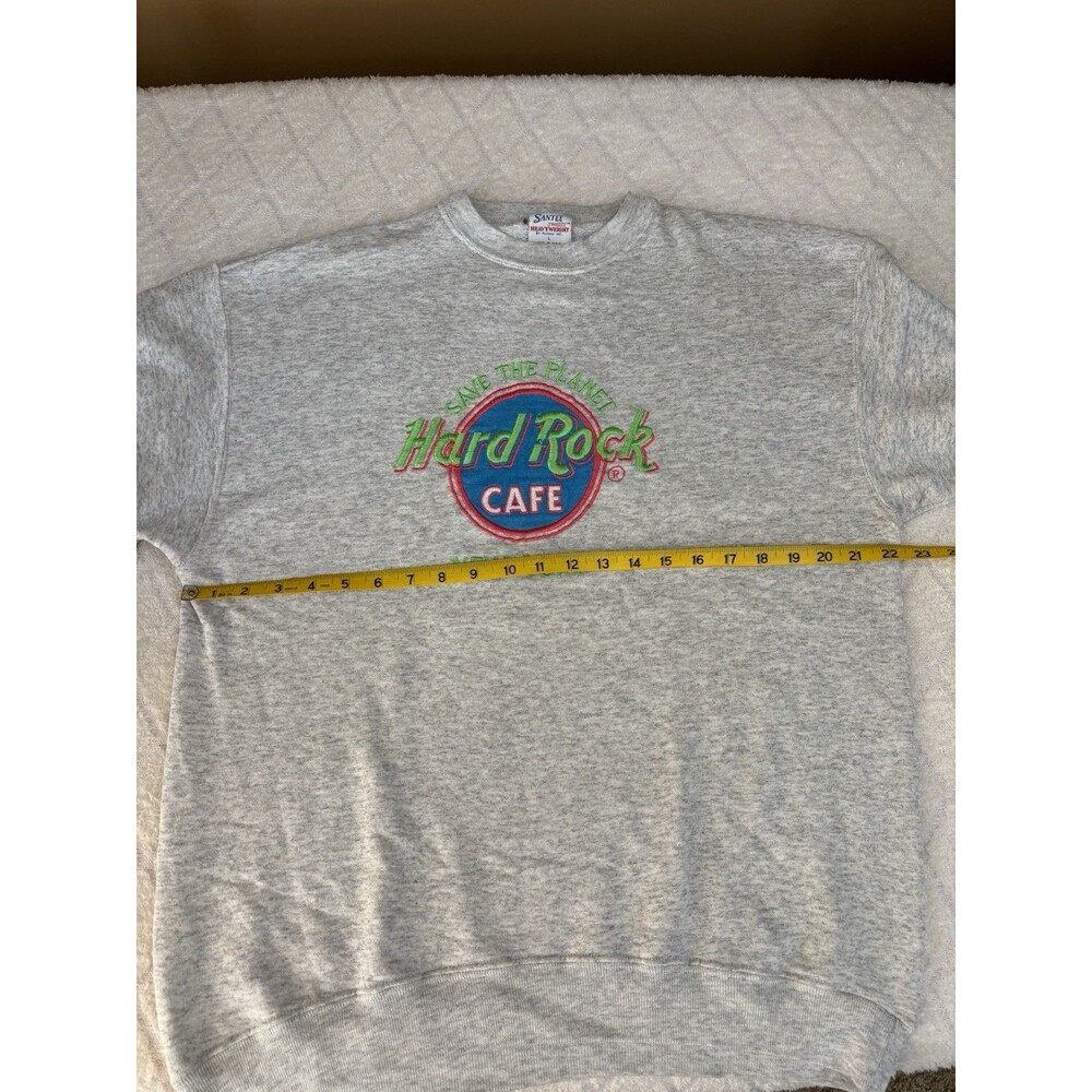 Vtg Santee Sweats 80s USA Made Hard Rock Cafe New York Embroidered Sweatshirt L - Picture 16 of 16